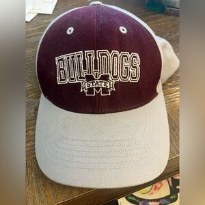 Maroon and Gray Bulldogs State Hat